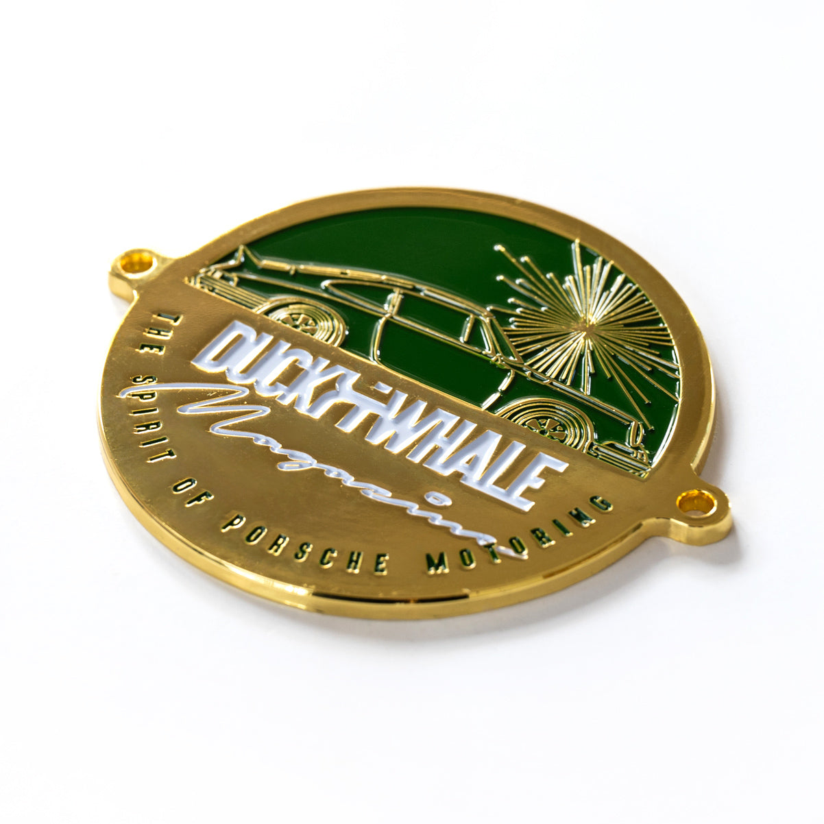 Grill Badge - Gold / Green - D&W The Spirit Of Porsche Motoring