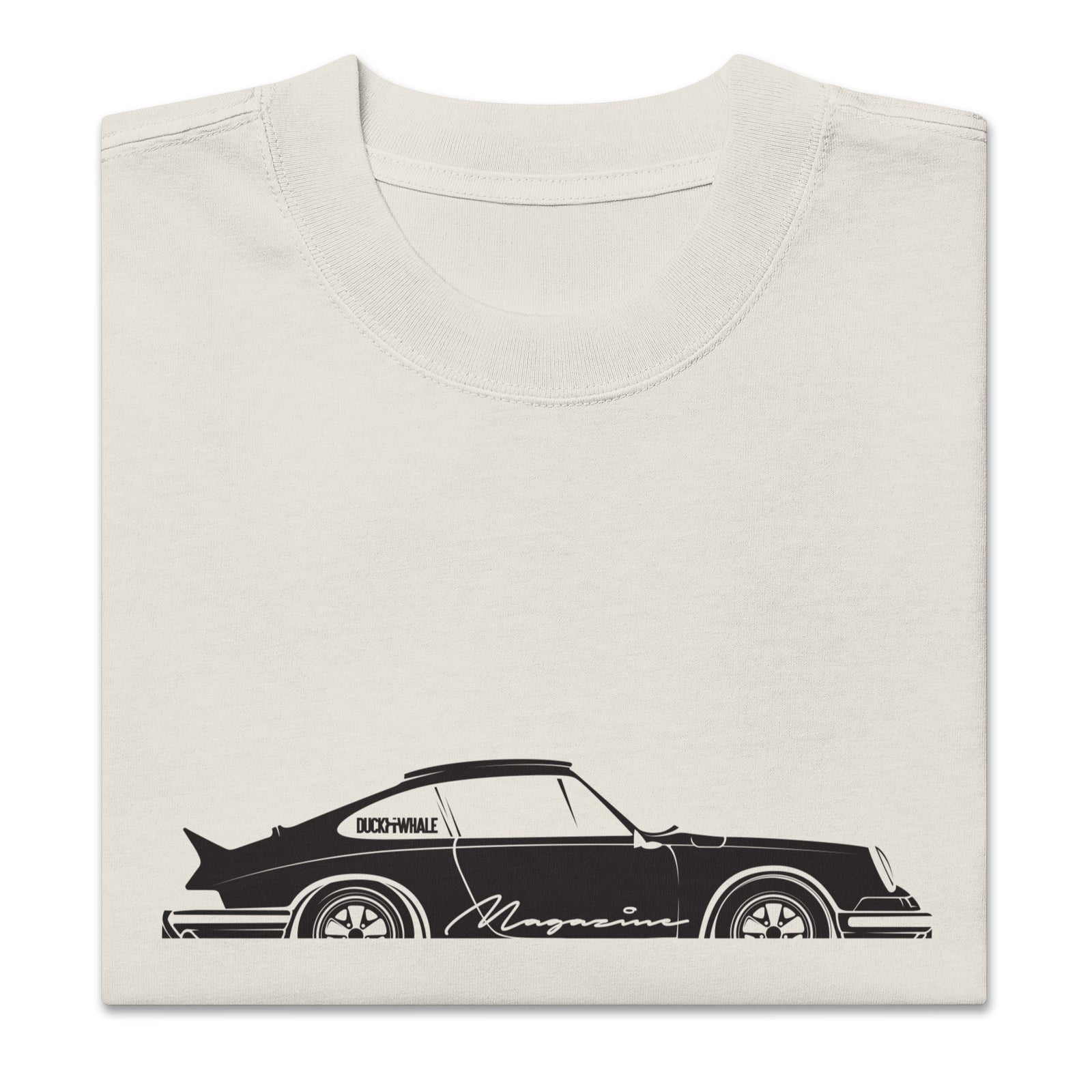 Oversized Duck & Whale Por-che 911 t-shirt