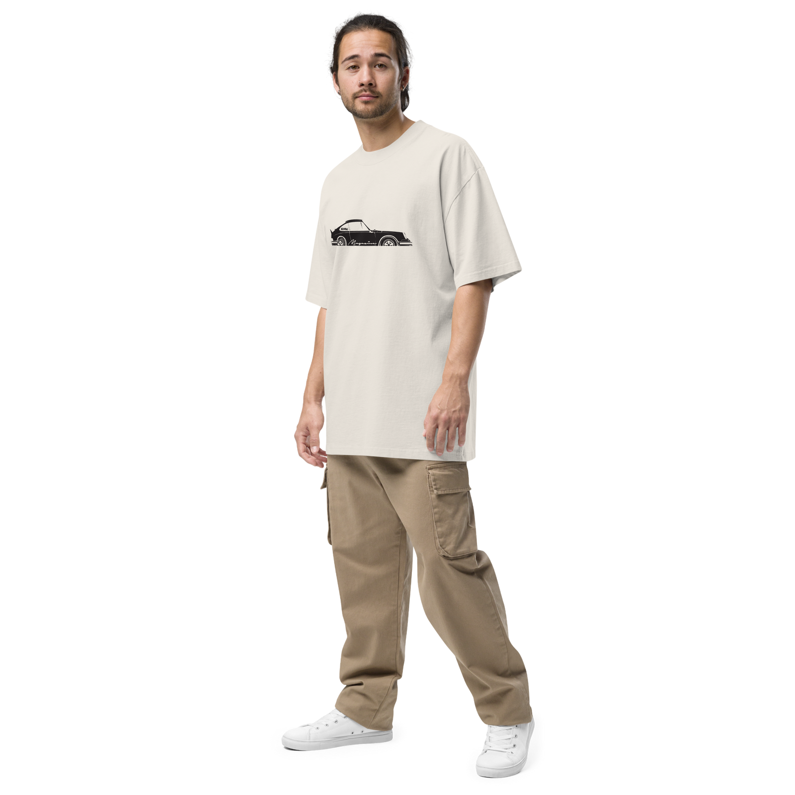 Oversized Duck & Whale Por-che 911 t-shirt