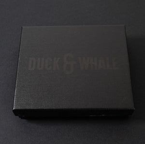 Grill Badge - NEW - Flagman Duck & Whale - Black Nickel with Black & Grey