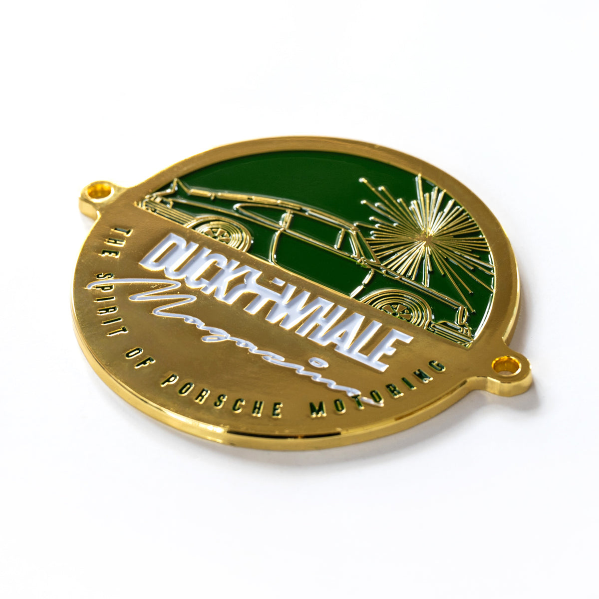 Grill Badge - Gold / Green - D&W The Spirit Of Porsche Motoring