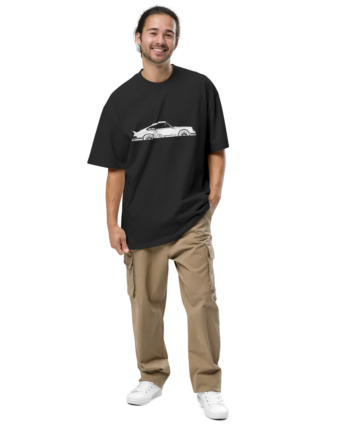 Oversized DUCK & WHALE Por-che 911 t-shirt