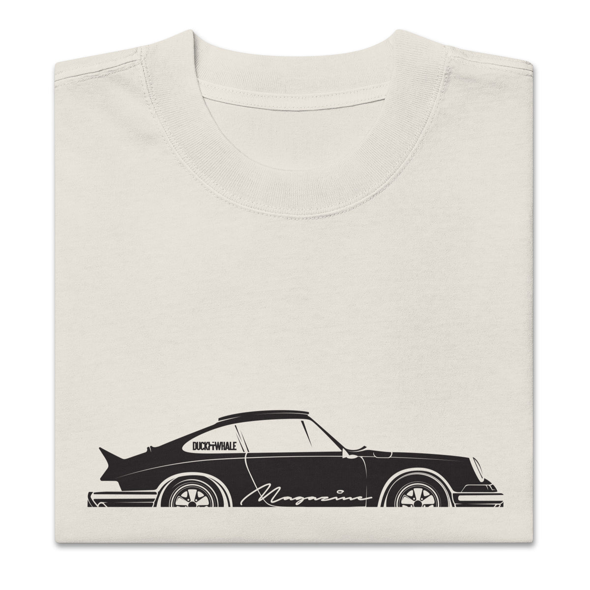 Oversized Duck & Whale Por-che 911 t-shirt