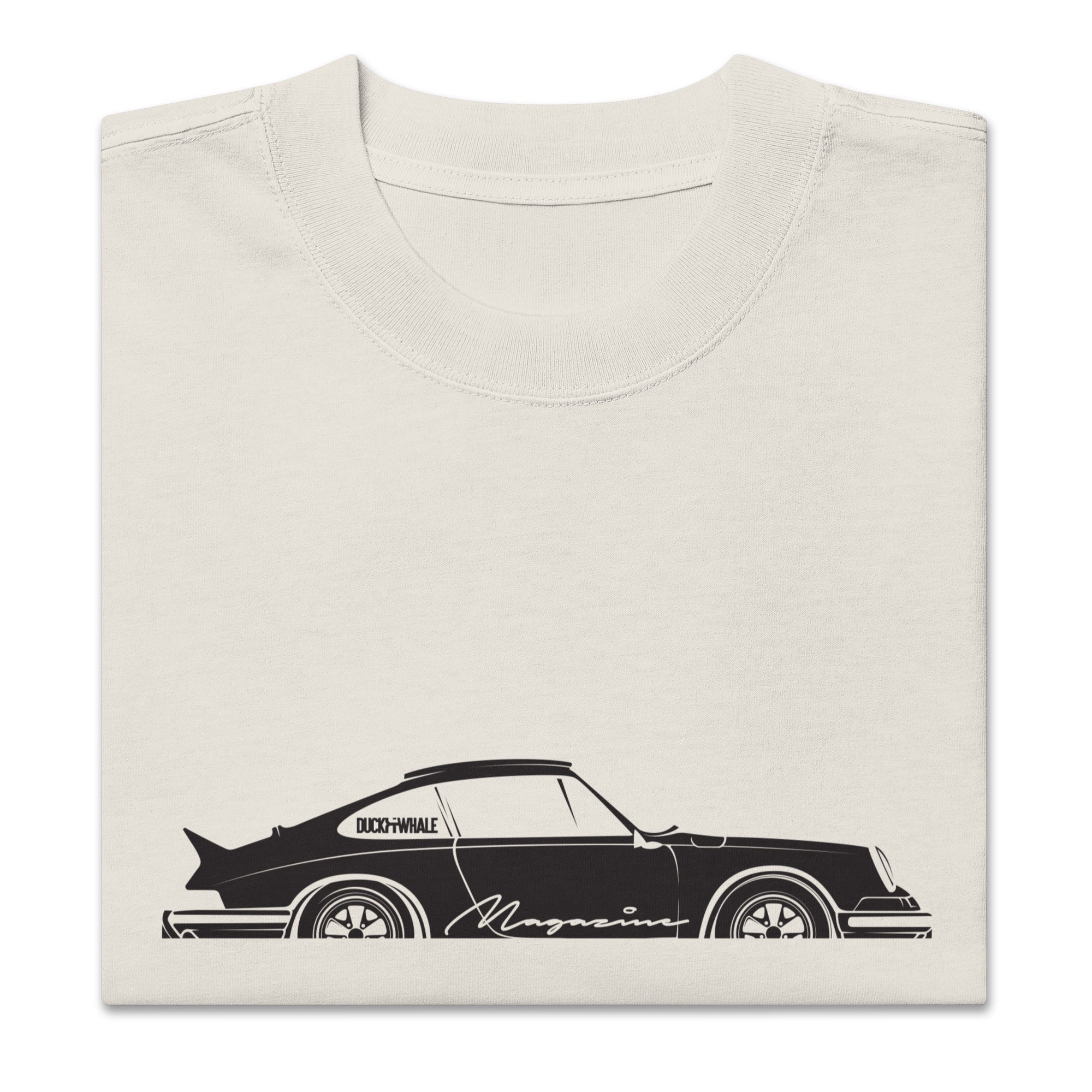 Oversized Duck & Whale Por-che 911 t-shirt