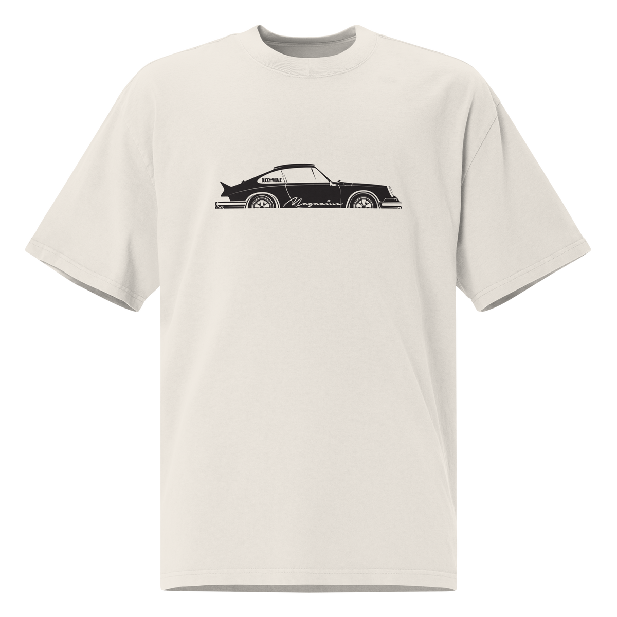Oversized Duck & Whale Por-che 911 t-shirt
