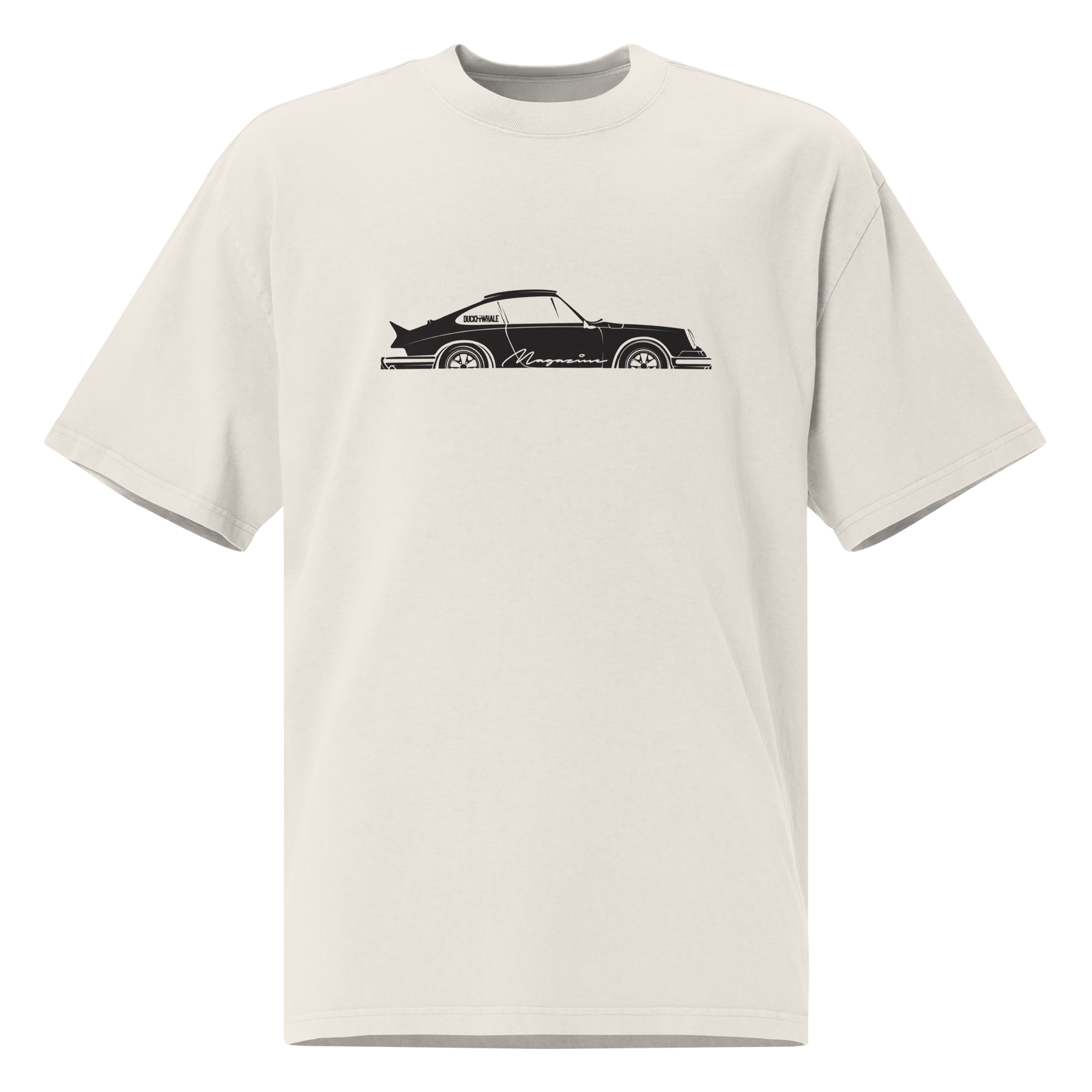 Oversized Duck & Whale Por-che 911 t-shirt