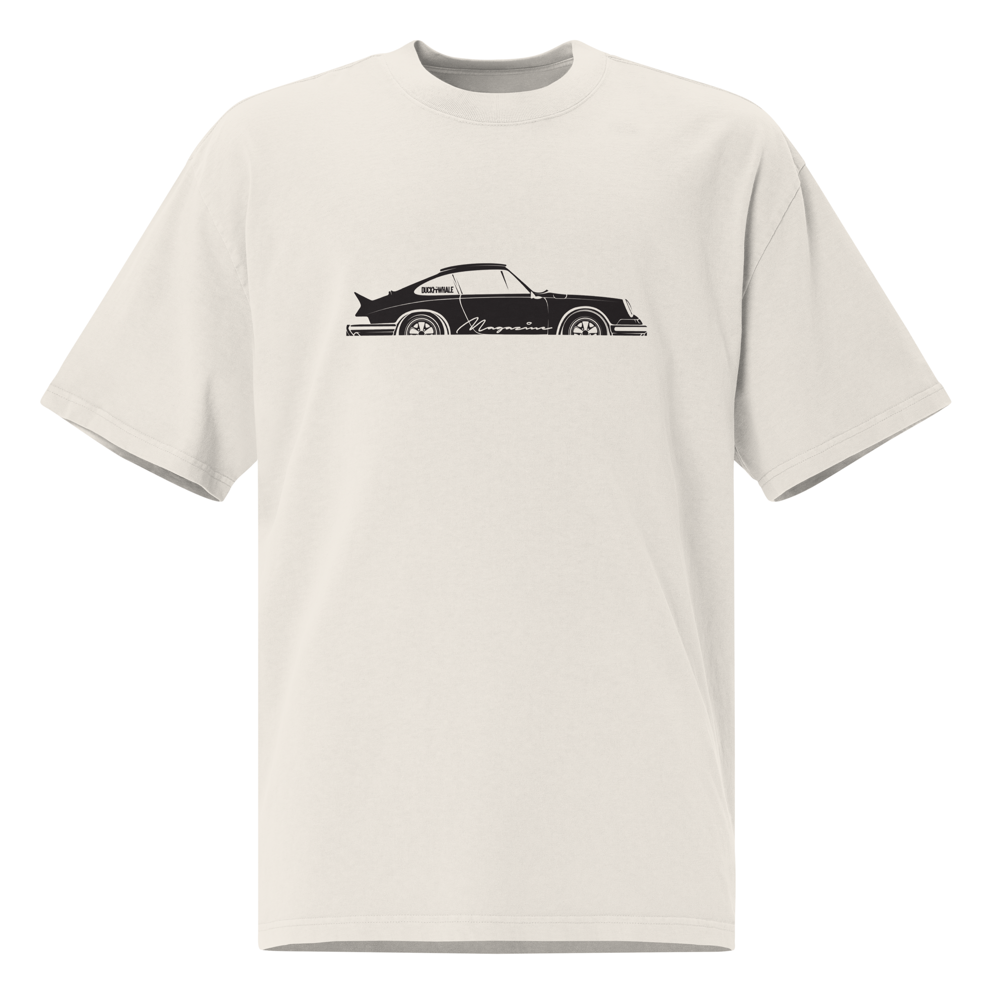 Oversized Duck & Whale Por-che 911 t-shirt