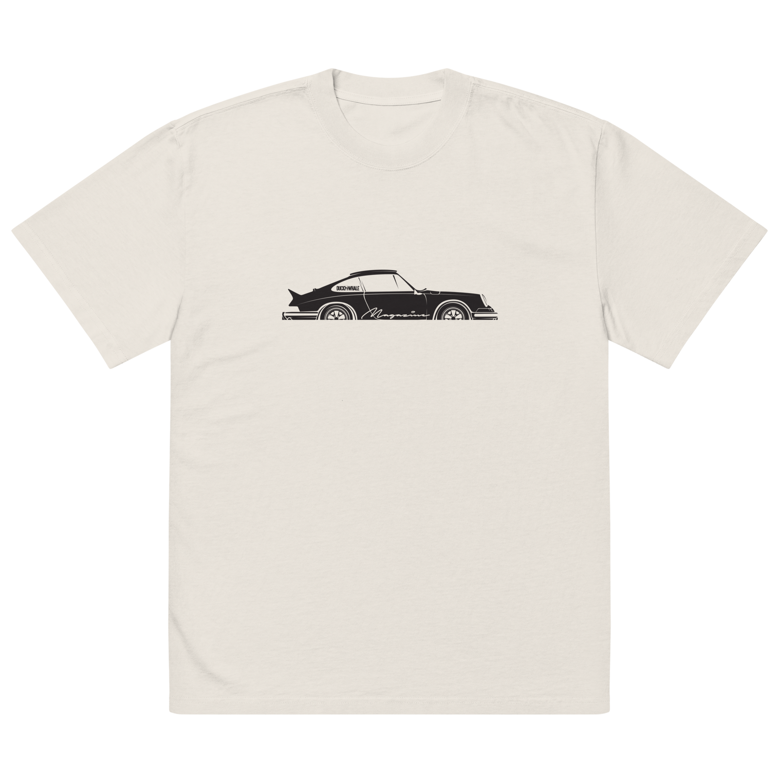 Oversized Duck & Whale Por-che 911 t-shirt