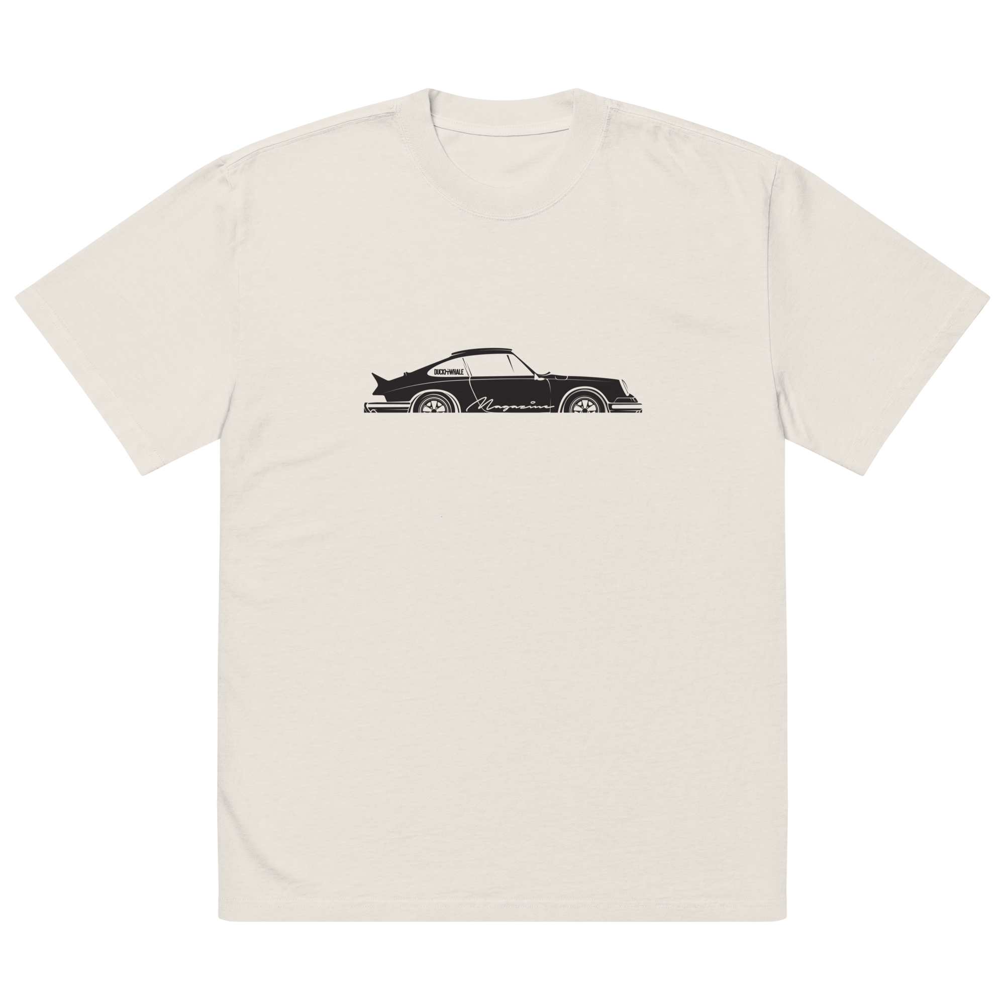Oversized Duck & Whale Por-che 911 t-shirt