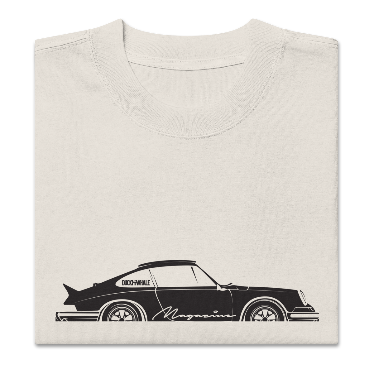 Oversized Duck & Whale Por-che 911 t-shirt