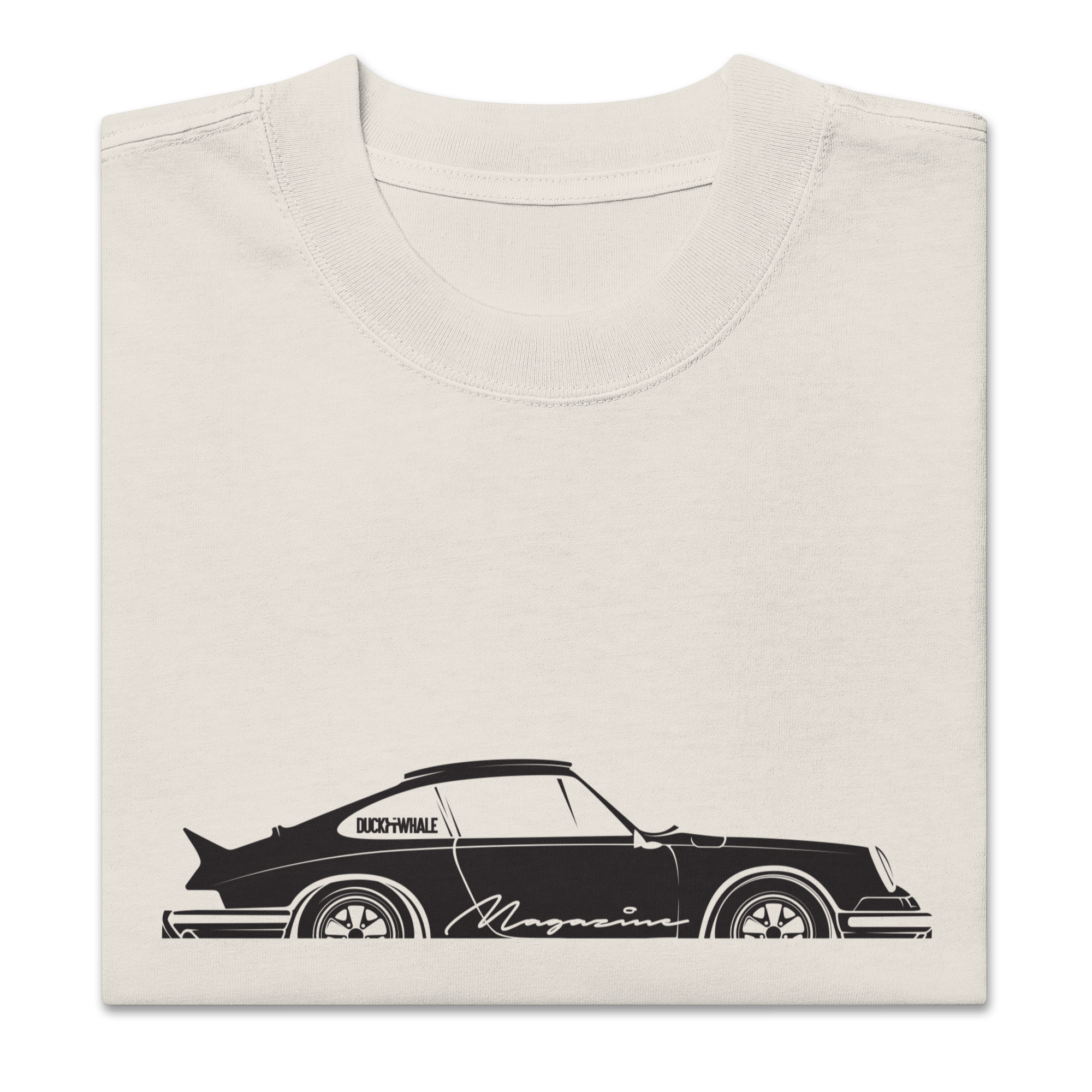 Oversized Duck & Whale Por-che 911 t-shirt
