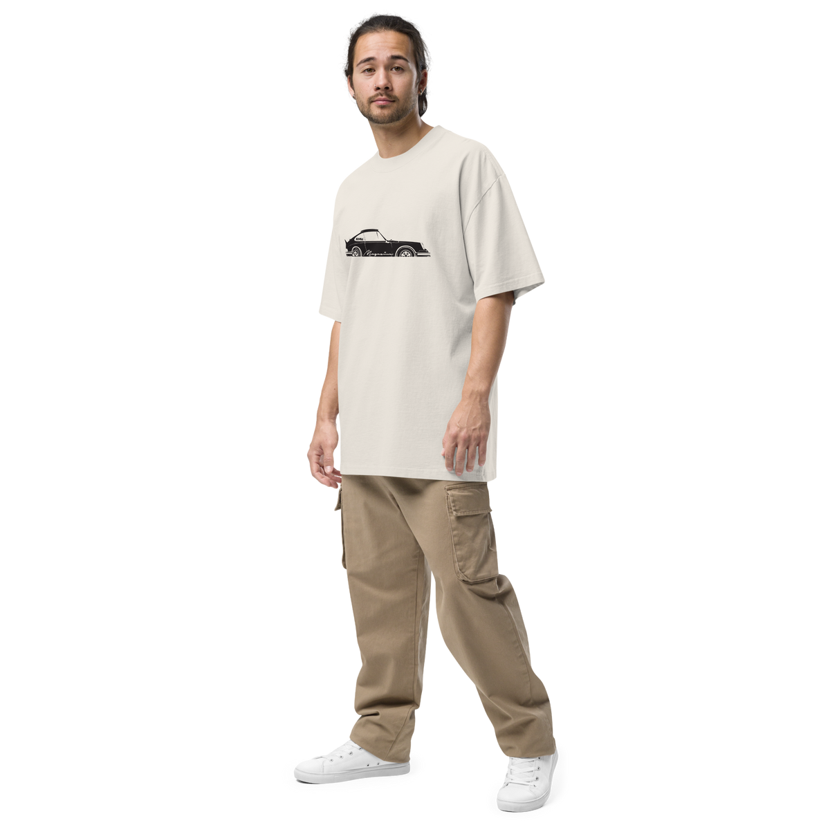 Oversized Duck & Whale Por-che 911 t-shirt