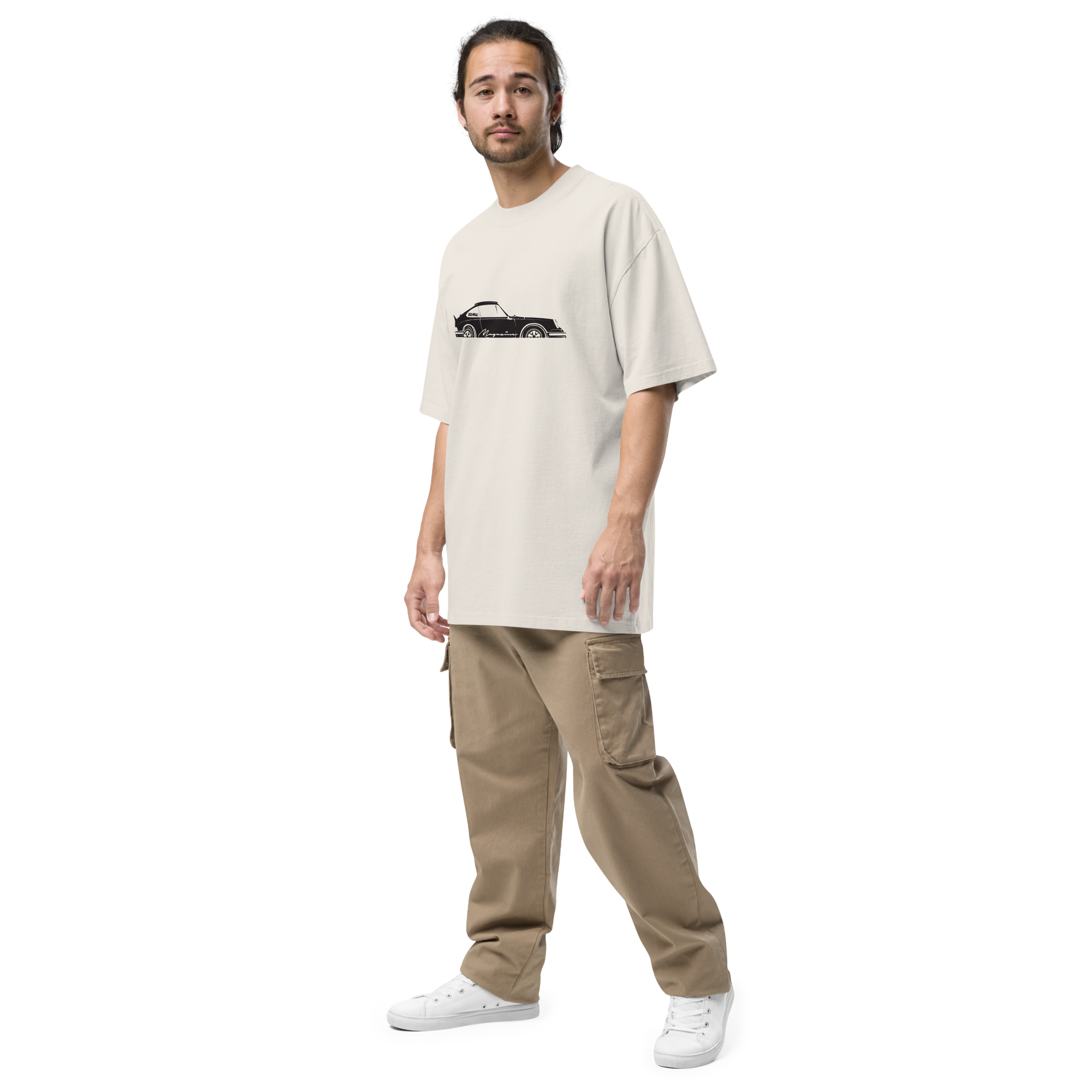 Oversized Duck & Whale Por-che 911 t-shirt