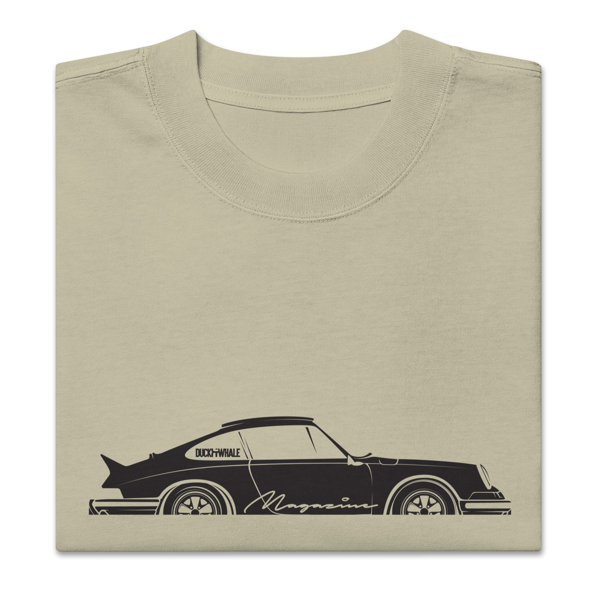 Oversized Duck & Whale Por-che 911 t-shirt