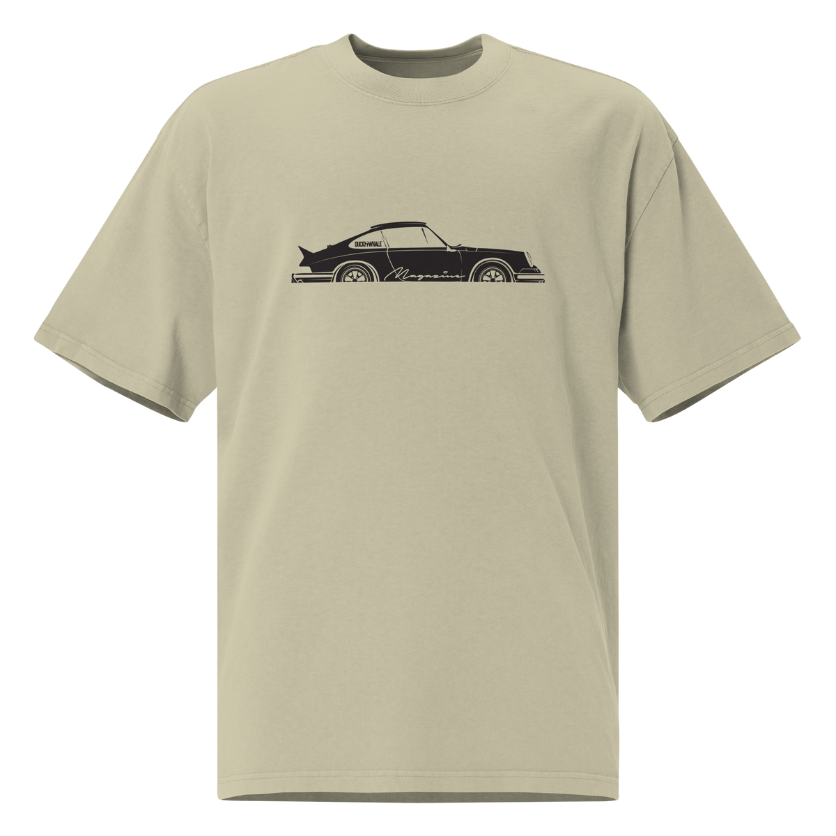 Oversized Duck & Whale Por-che 911 t-shirt