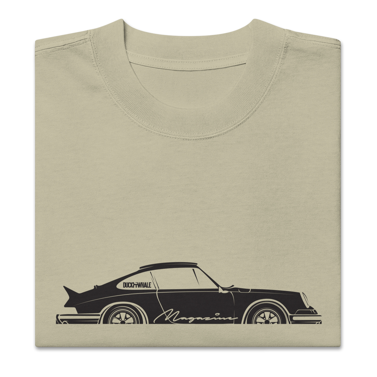 Oversized Duck & Whale Por-che 911 t-shirt