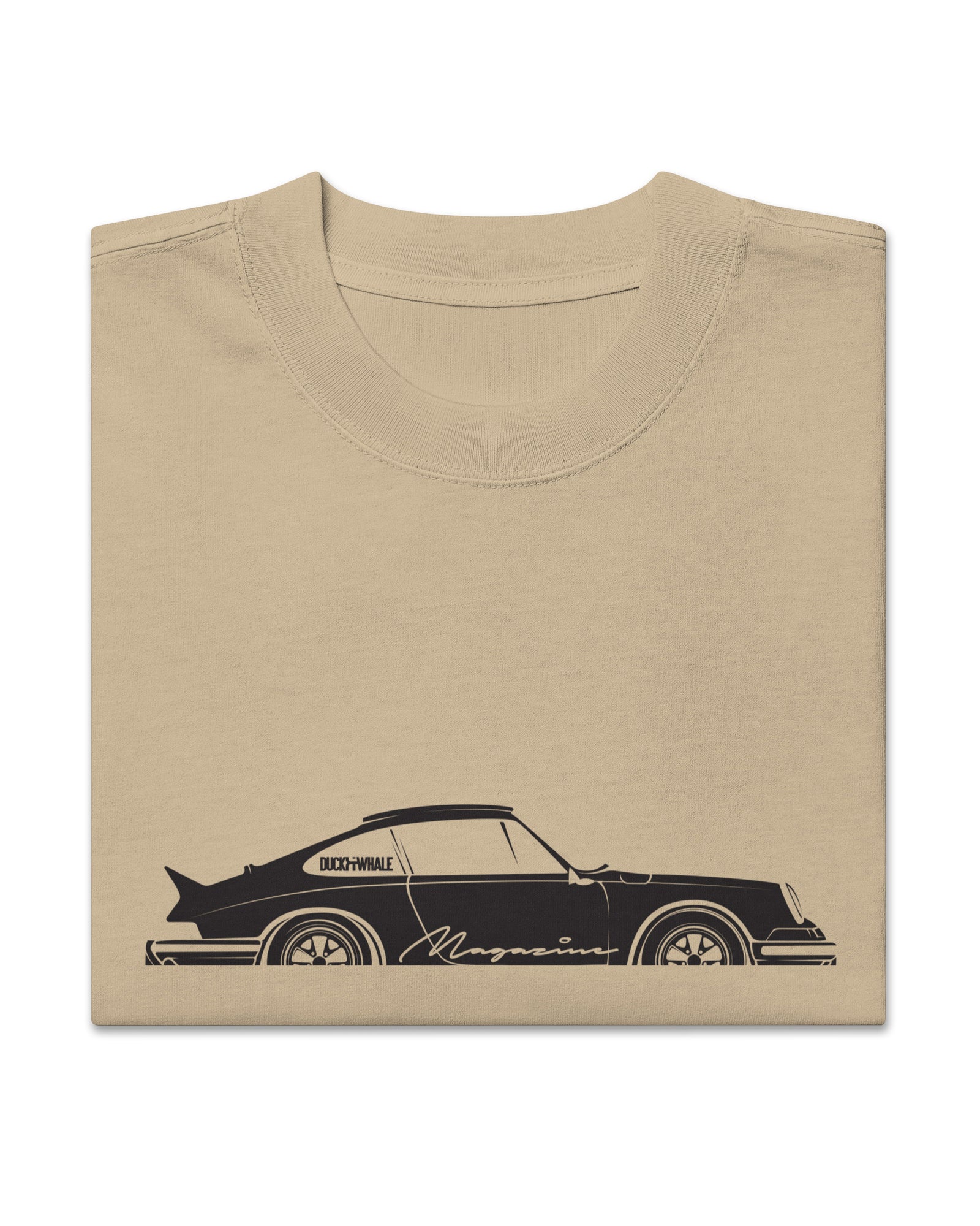 Oversized Duck & Whale Por-che 911 t-shirt