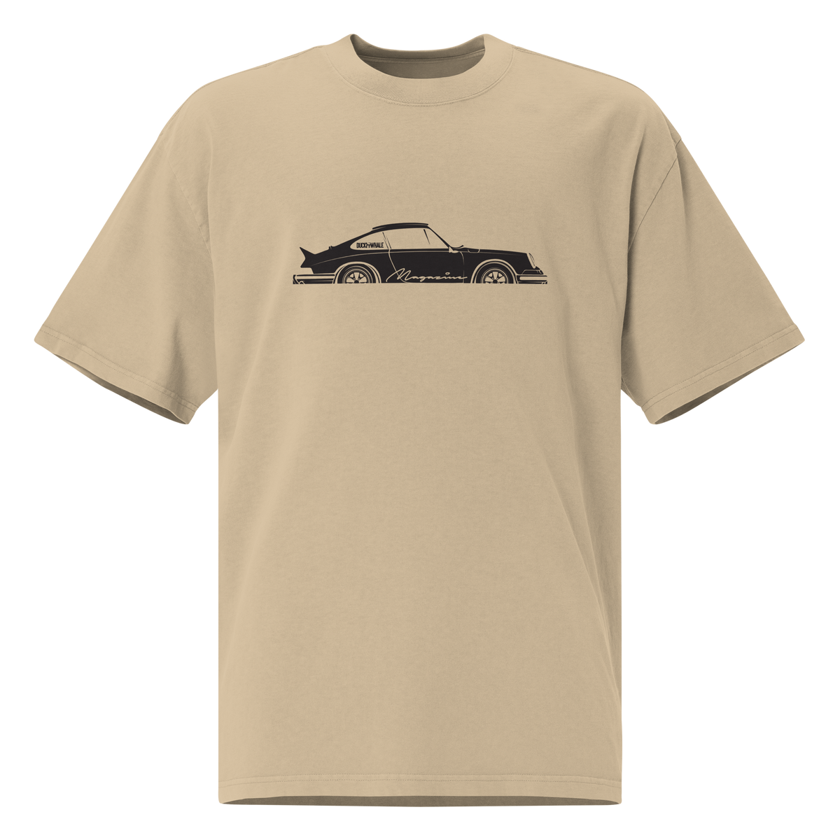 Oversized Duck & Whale Por-che 911 t-shirt