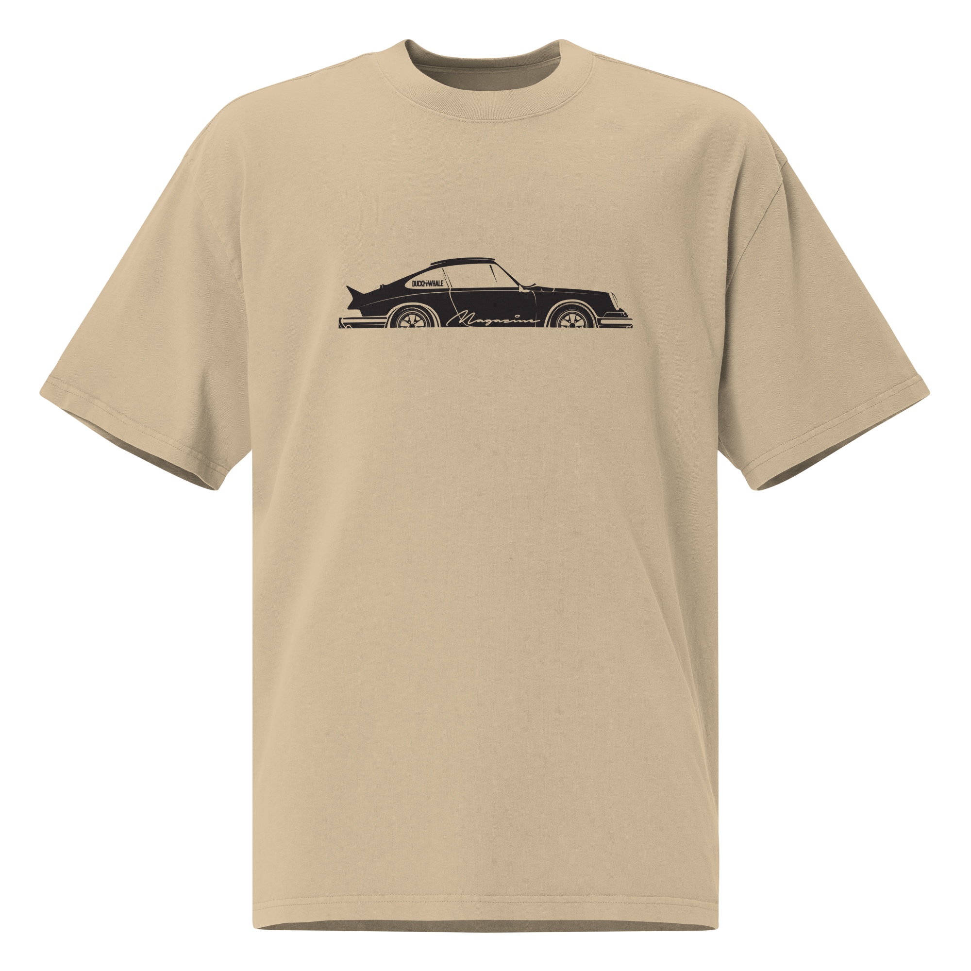 Oversized Duck & Whale Por-che 911 t-shirt