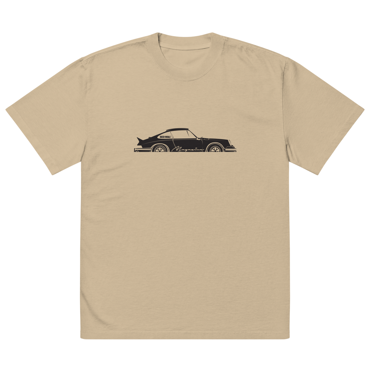 Oversized Duck & Whale Por-che 911 t-shirt