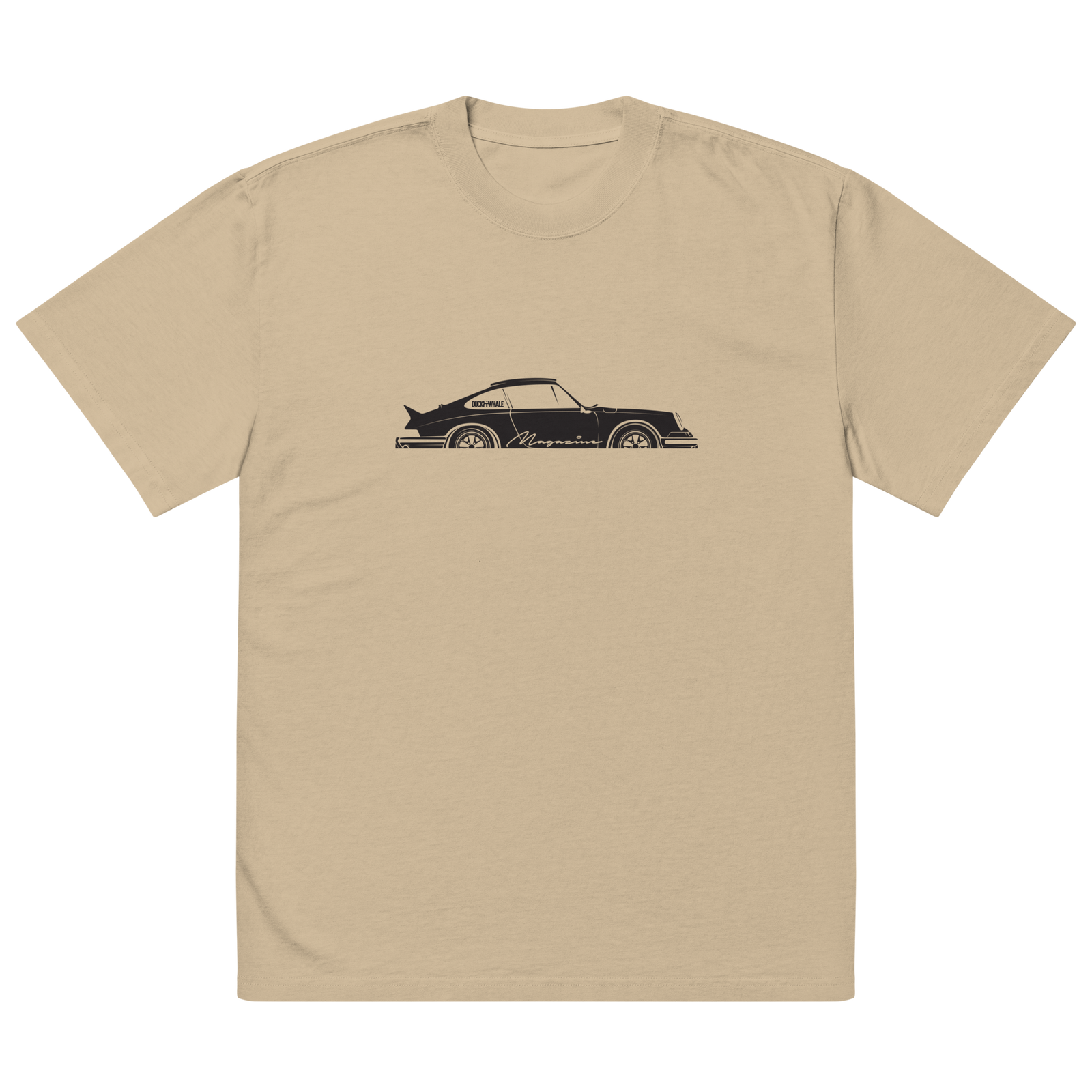 Oversized Duck & Whale Por-che 911 t-shirt