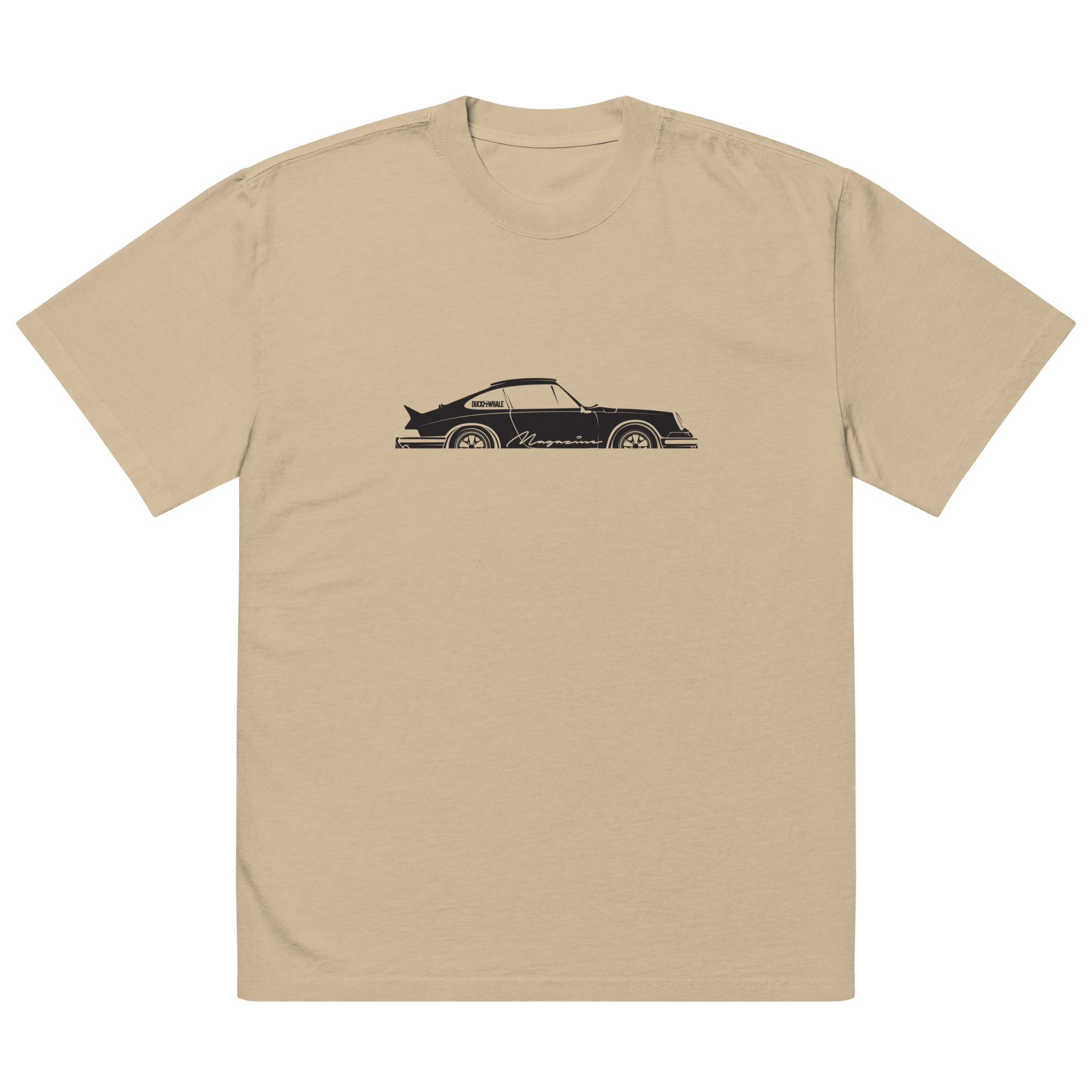 Oversized Duck & Whale Por-che 911 t-shirt