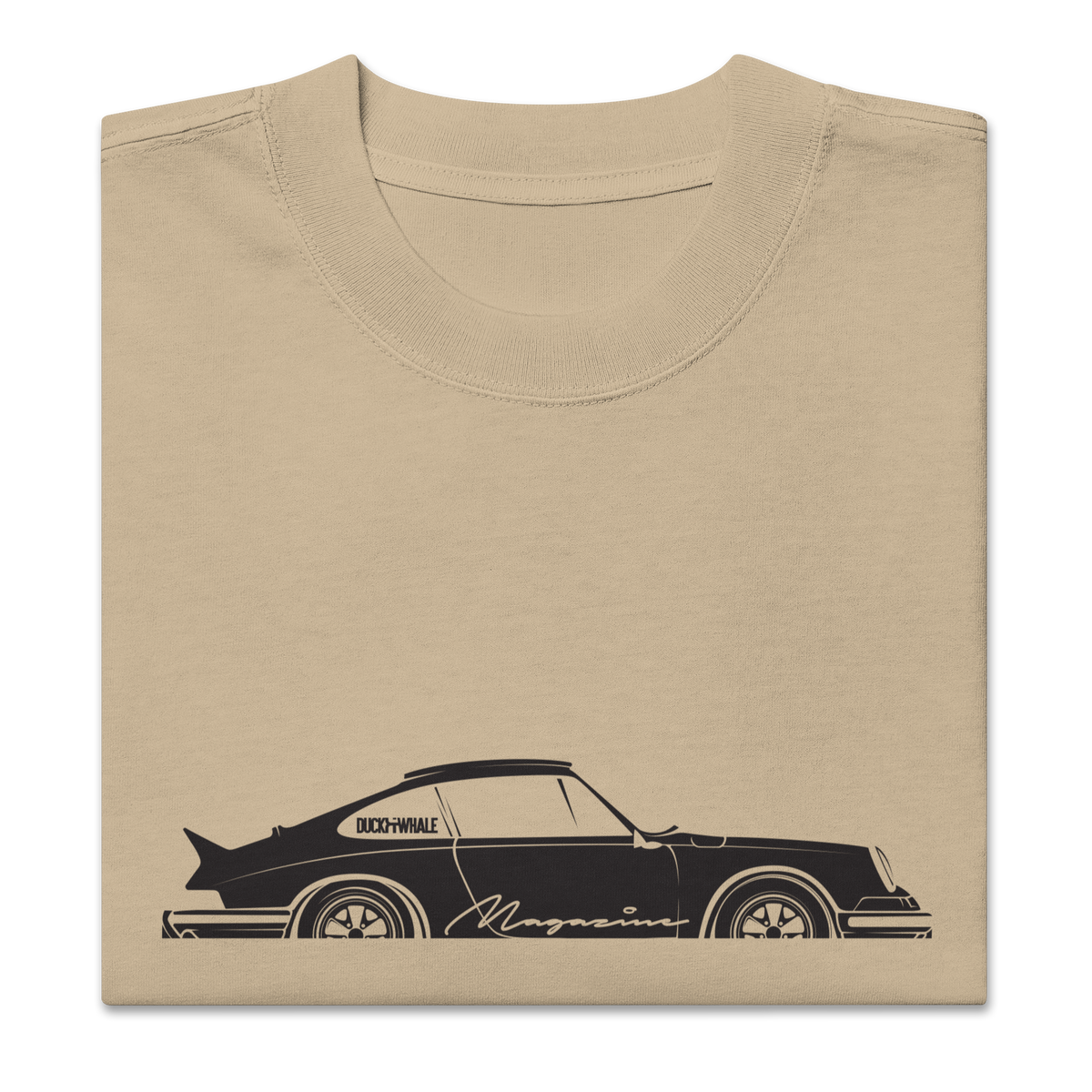 Oversized Duck & Whale Por-che 911 t-shirt