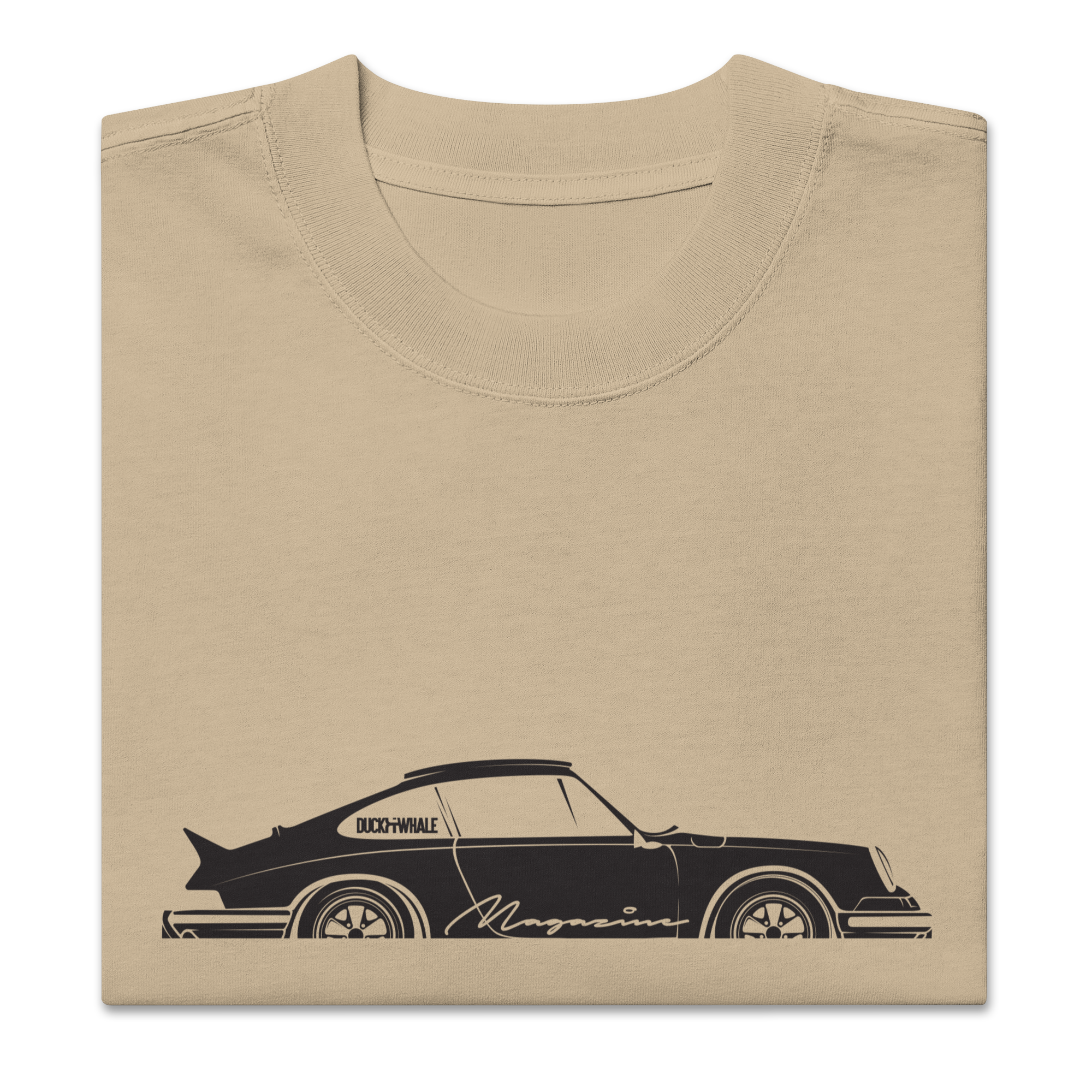 Oversized Duck & Whale Por-che 911 t-shirt