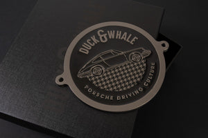 Black Nickel & Black - Porsche Driving Culture Grill Badge - NEW