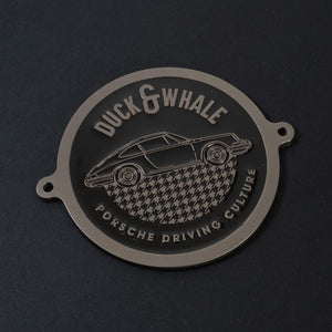 Black Nickel & Black - Porsche Driving Culture Grill Badge - NEW