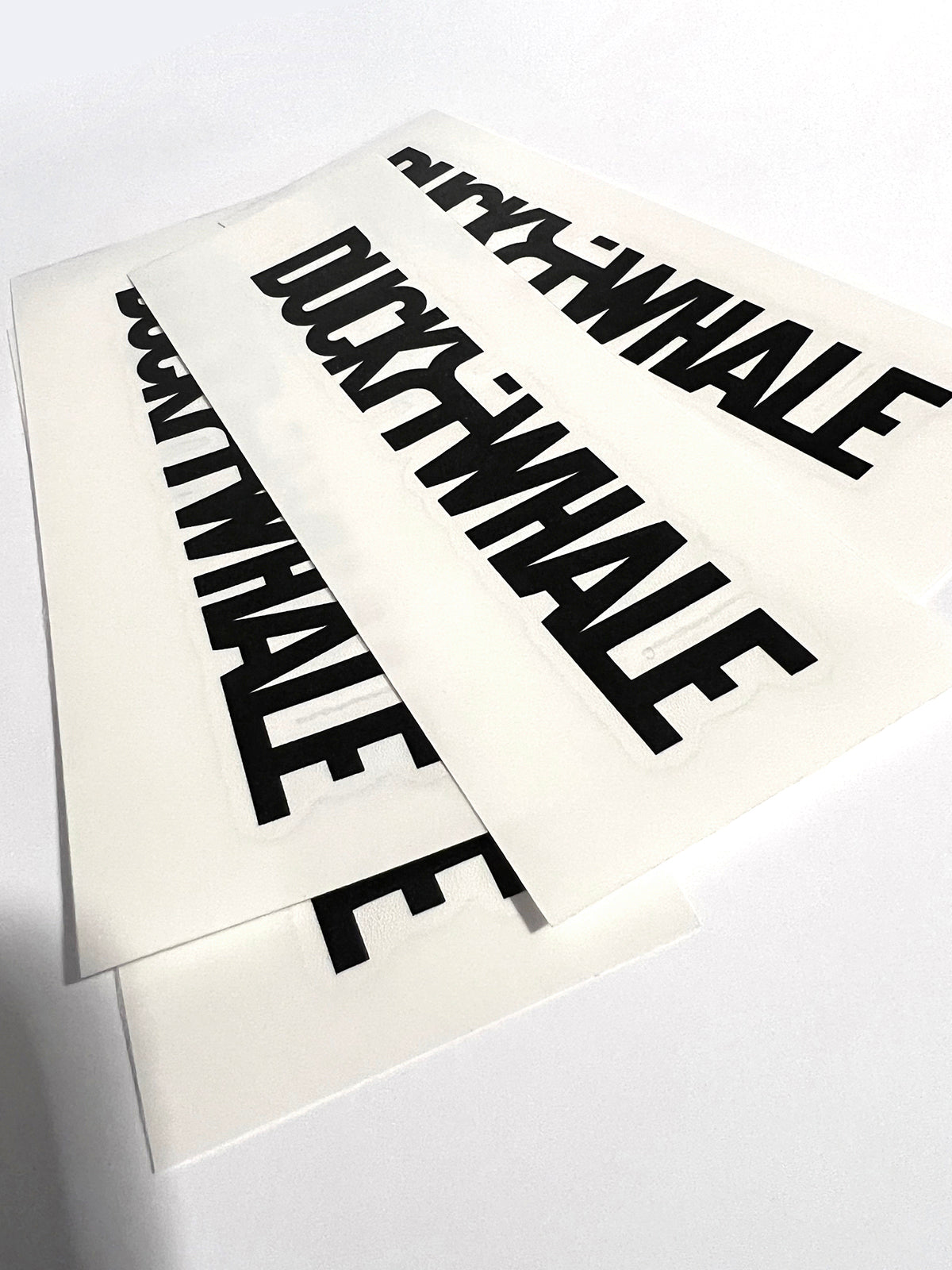 VINYL CUT DUCK & WHALE LOGO TRANSFER STICKER