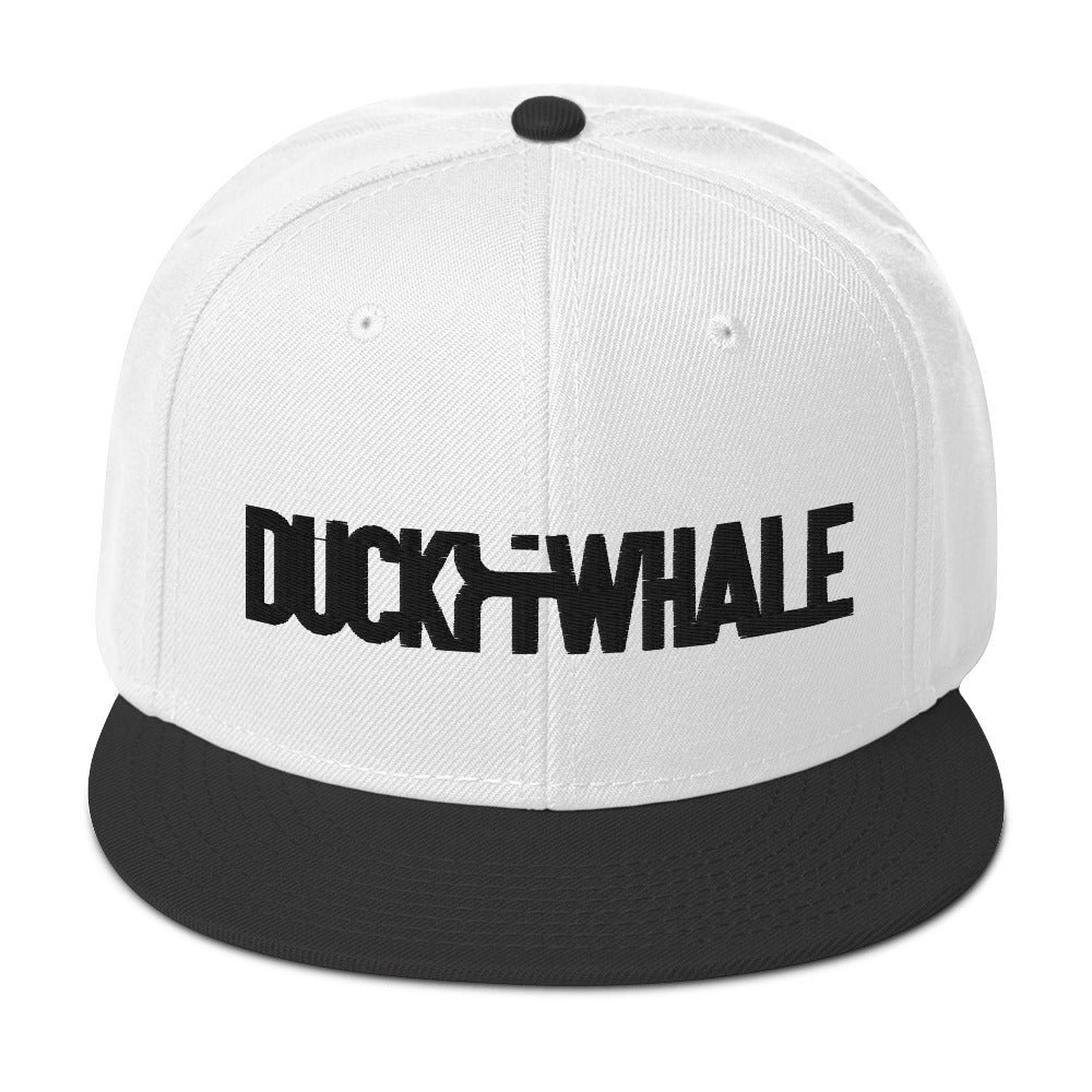 Duck & Whale Snapback Hat Black Stitching (choice of 3)