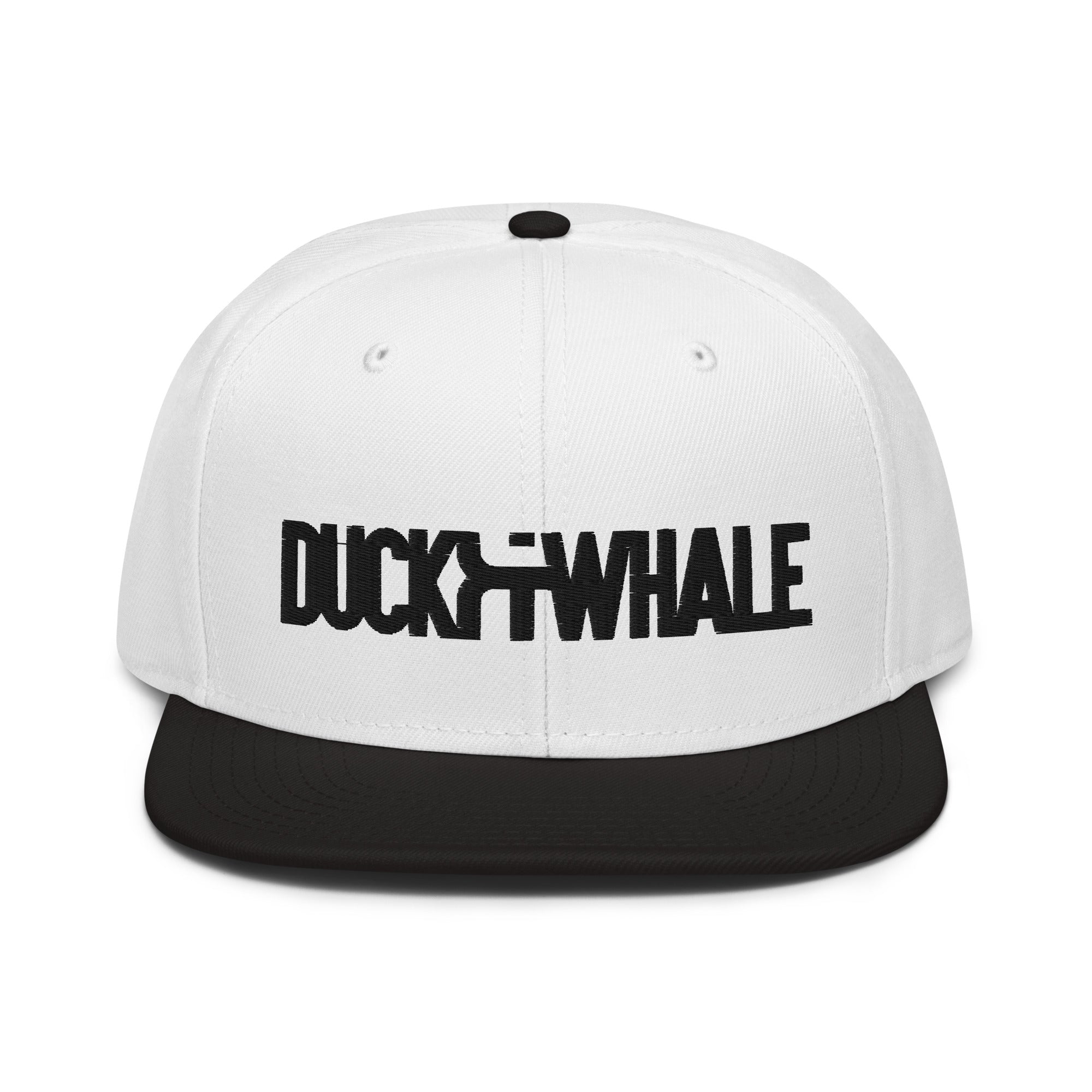Duck & Whale Snapback Hat Black Stitching (choice of 3)