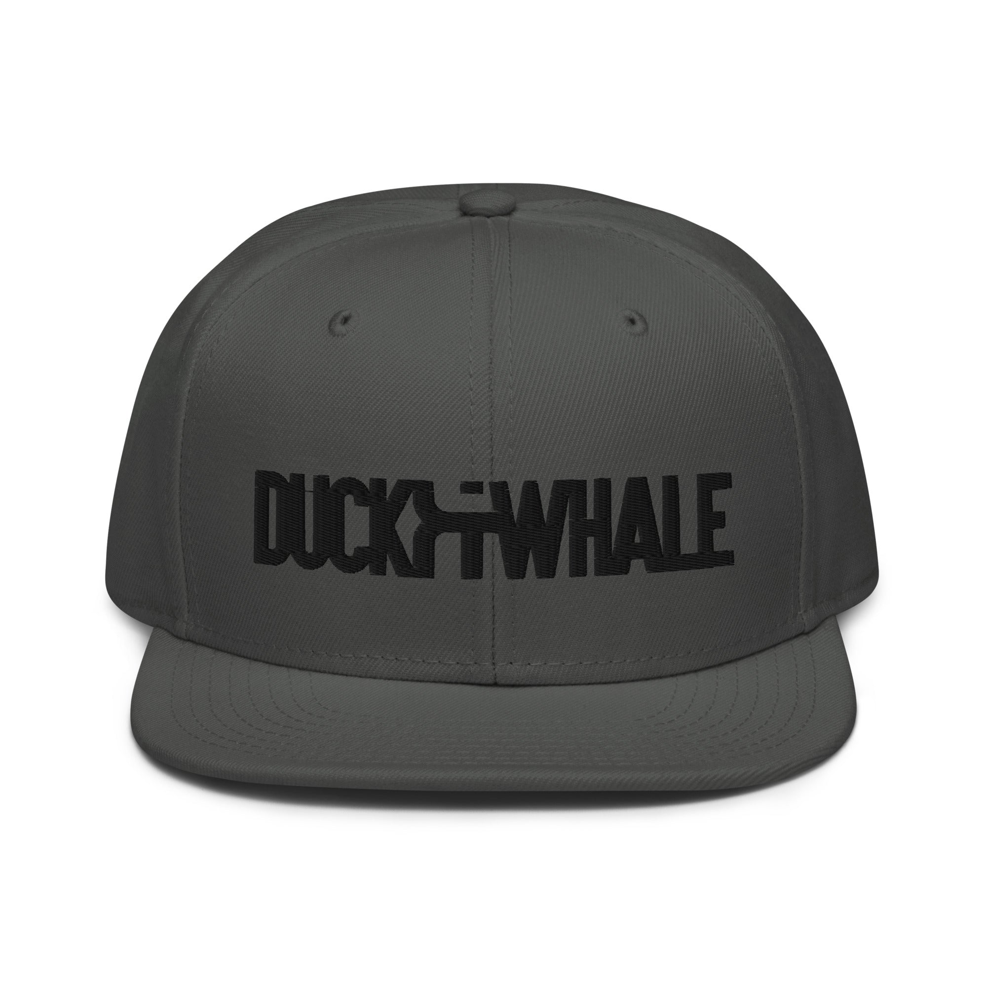 Duck & Whale Snapback Hat Black Stitching (choice of 3)